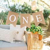 Apvalkalas ONE girlianda, berniuko pirmojo gimtadienio puošmena, skirta vienerių metų kūdikiui aukštos kėdutės vėliavos reklamjuostė nuotraukų rekvizitai