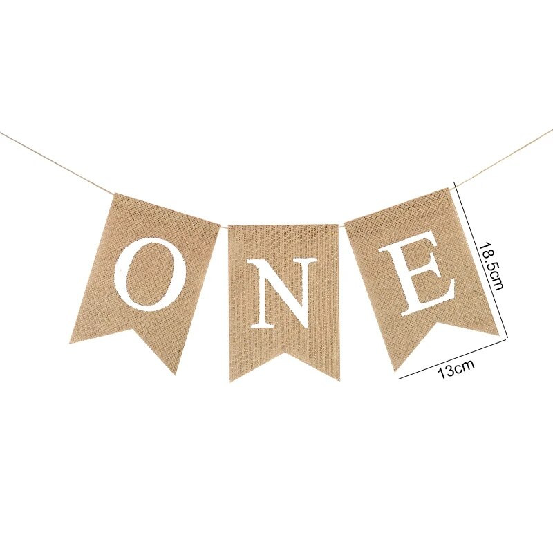 Apvalkalas ONE girlianda, berniuko pirmojo gimtadienio puošmena, skirta vienerių metų kūdikiui aukštos kėdutės vėliavos reklamjuostė nuotraukų rekvizitai