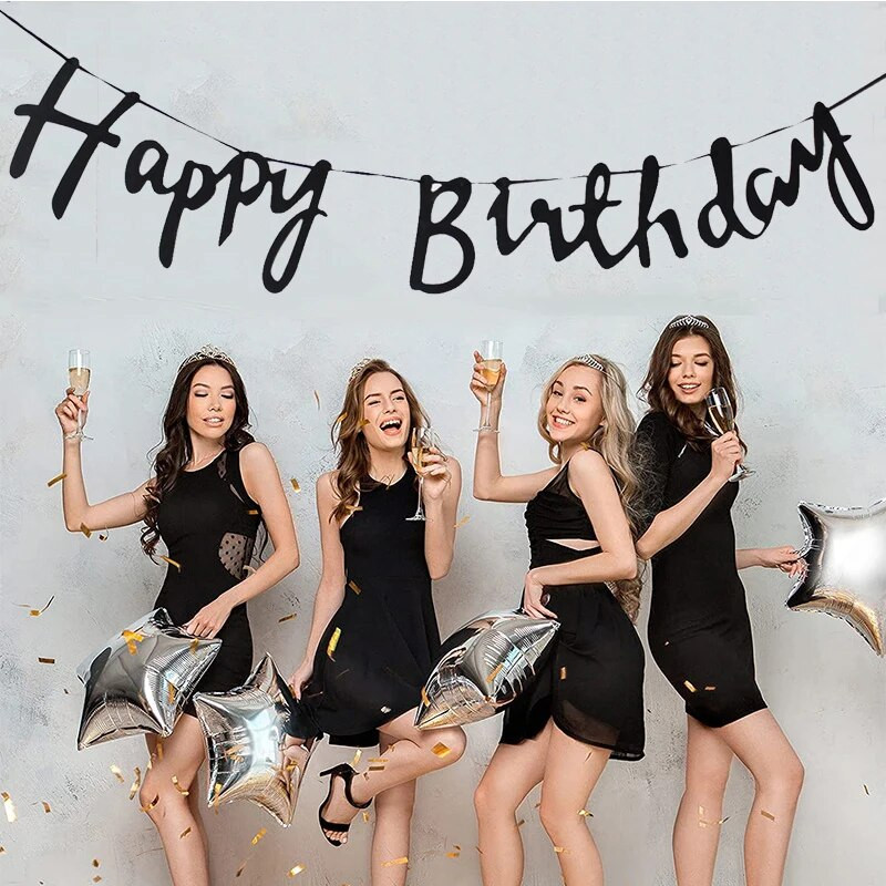 Trblietavý banner k narodeninám pre deti a dospelých, dekorácie na narodeninovú párty, potreby