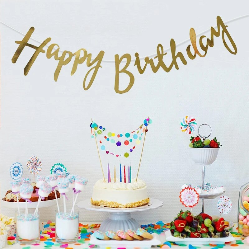 Trblietavý banner k narodeninám pre deti a dospelých, dekorácie na narodeninovú párty, potreby