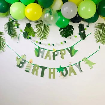 Dinosaur Happy Birthday χαρτί Banner Dinosaur Birthday Party Decorations for boy Παιδικό Dino Theme Party Party Garland Flag Supplies