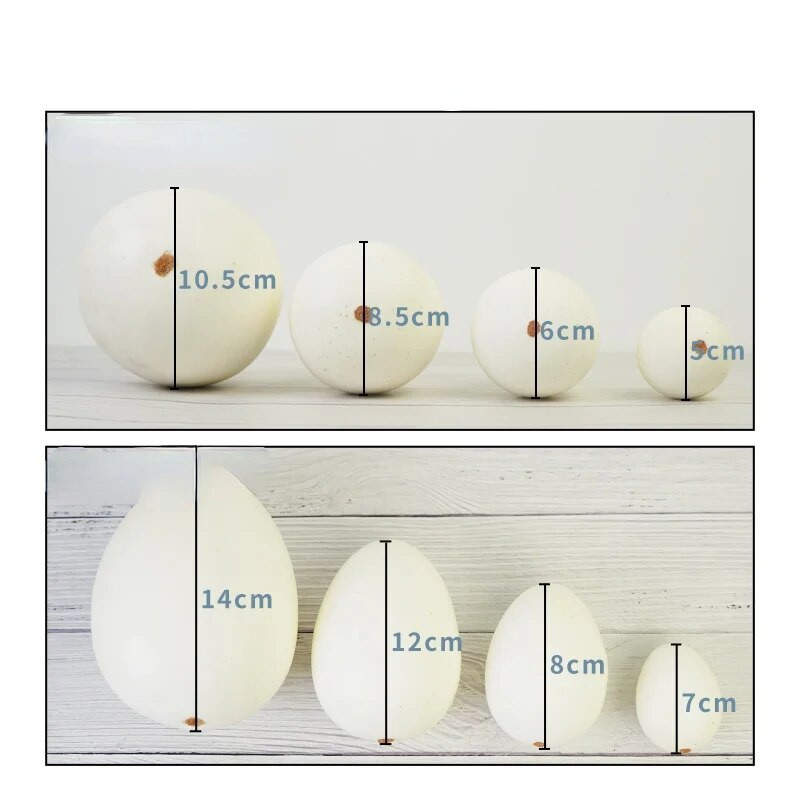 Szimuláció Strucctojás Libatojás Fürjtojás Kacsatojás Festés Húsvéti Tojáslövés Dekoráció Modell kellékek Az előadás helyszínén