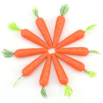 10 бр./7 см мини моркови изкуствени пластмасови плодове и зеленчуци декорация симулация орнамент фалшив морков празнична декорация на дома