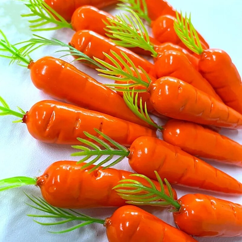 10db/7cm mini sárgarépa mesterséges műanyag gyümölcs és zöldség dekoráció szimuláció dísz hamis sárgarépa otthoni ünnepi dekoráció