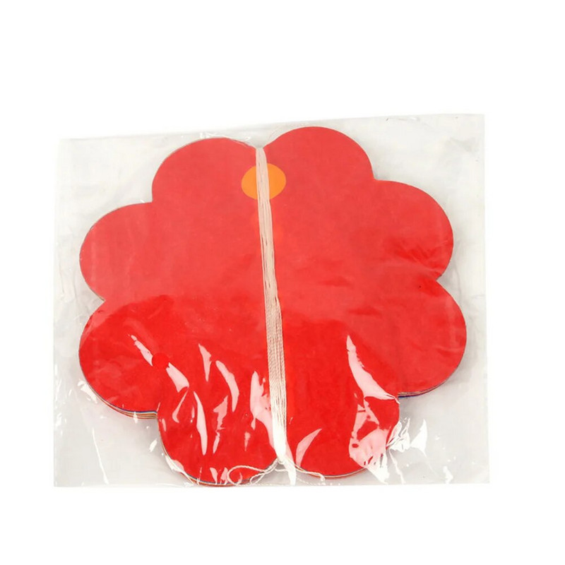 3 metrų spalvingas apvalus gėlių popierinis traukimas gėlių gėlių girliandos Kūdikių namų dekoras Gimtadienio vakarėlis Vestuvių išdėstymas Vietos dekoravimas