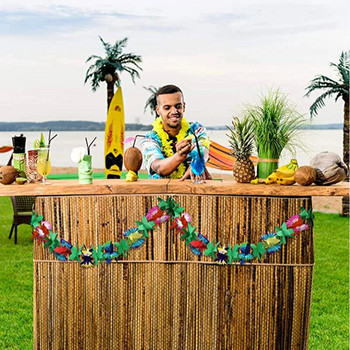 1 бр. Триизмерна шестоъгълна 3 м хартиена флорална декорация, лятно тематично парти, тропическа джунгла Хавайско парти на плажа Хартиени цветя