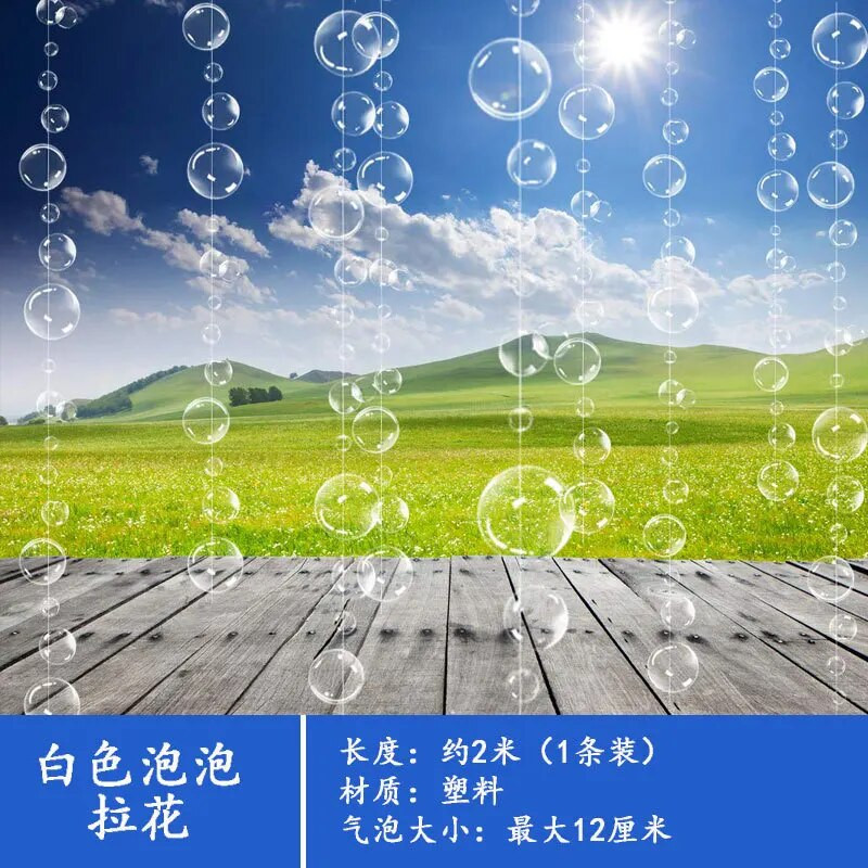 Hal medúza a tenger alatt Party dekorációk átlátszó buborék matrica füzér hableány születésnapi kék lila kör függő medál