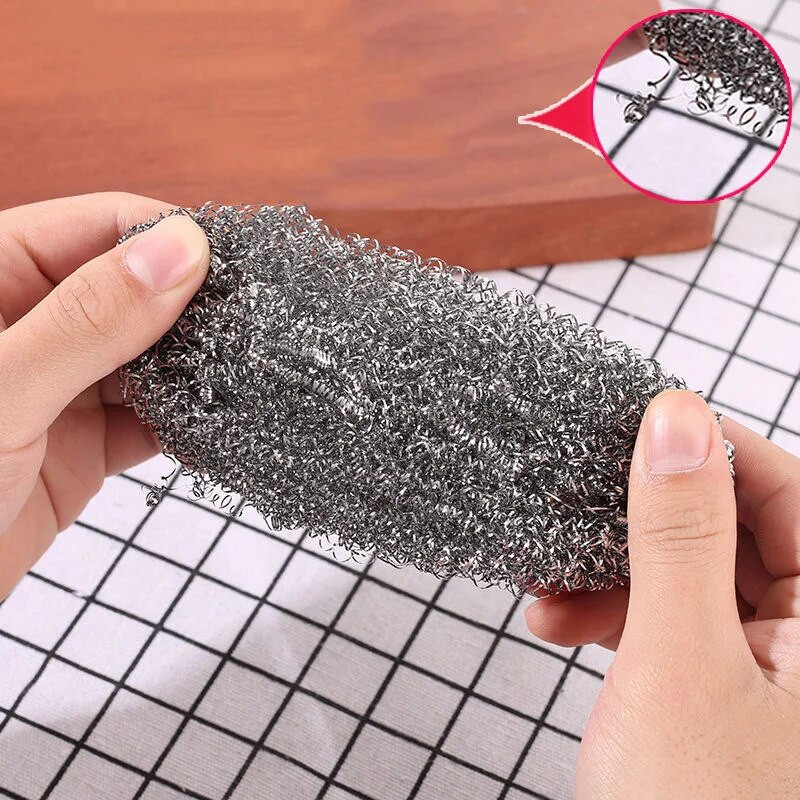 6 tk traatpuhastuspall roostevabast terasest puhastuskäsnad nõudepesuhari Võimas saastepuhastuspall köögipuhastustööriistad