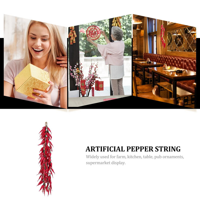 5 ks umelých paprikových falošných závesov, mini dekorácie, zeleninové chilli ozdoby, suchý prívesok, penová nástenná fotogirlanda