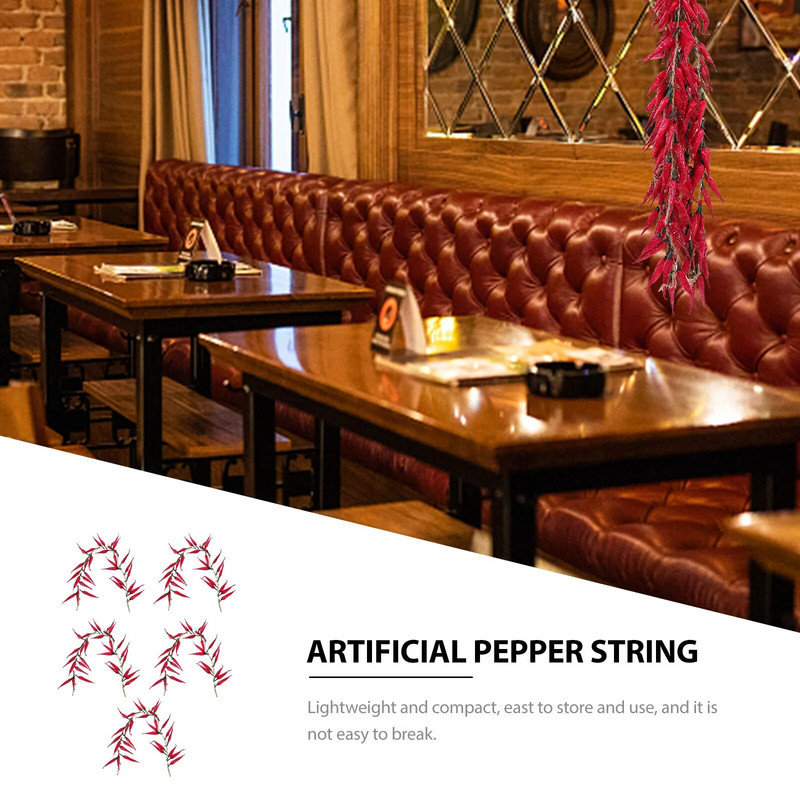 5 ks umelých paprikových falošných závesov, mini dekorácie, zeleninové chilli ozdoby, suchý prívesok, penová nástenná fotogirlanda