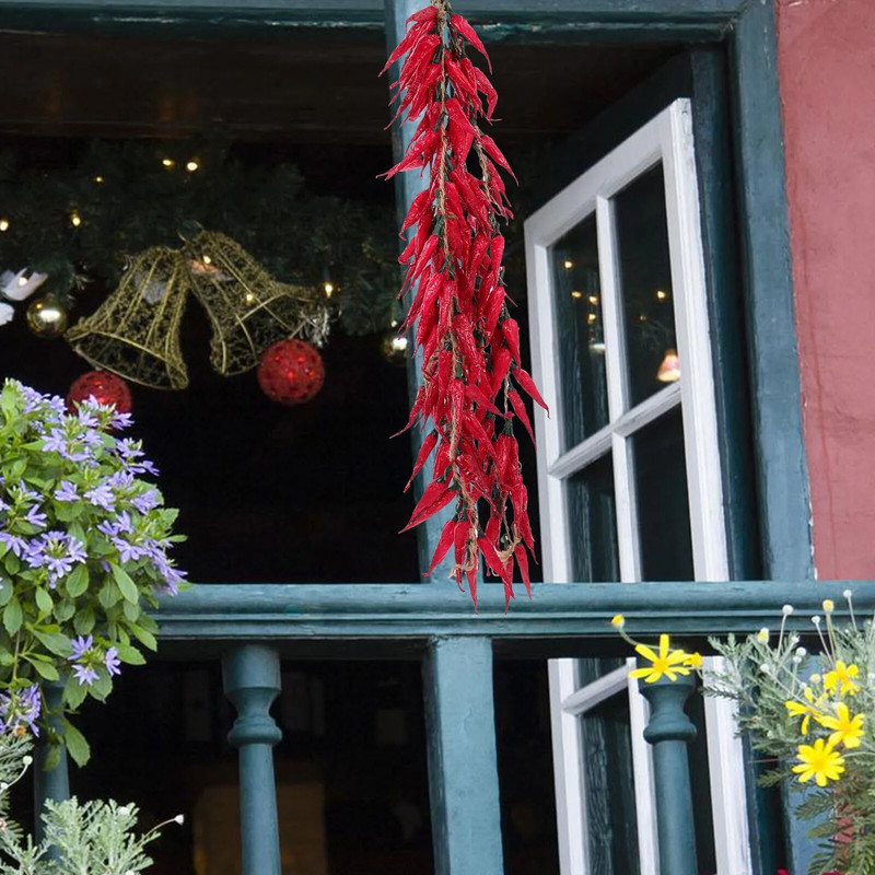 5 ks umelých paprikových falošných závesov, mini dekorácie, zeleninové chilli ozdoby, suchý prívesok, penová nástenná fotogirlanda