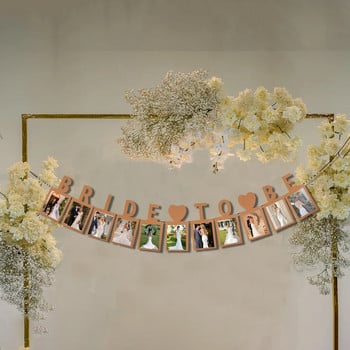 1σετ Bride to be Φωτογραφία banner Garland flags for Bachelorette Party Hen Party Νυφικό ντους Αρραβώνα Πάρτι Γάμου Ντους