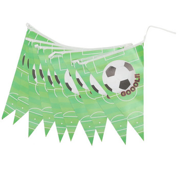 Футболни декорации за рожден ден Парти консумативи Спортна тема Банери с овесарки Комплект гирлянди (зелен)