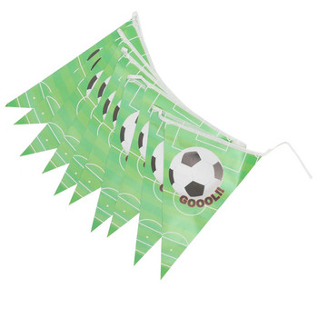 Футболни декорации за рожден ден Парти консумативи Спортна тема Банери с овесарки Комплект гирлянди (зелен)