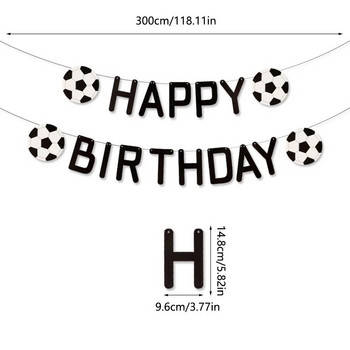 Футболен банер Честит рожден ден, спортна тематика за рожден ден на футболист, декорации за рожден ден на футболен ентусиаст