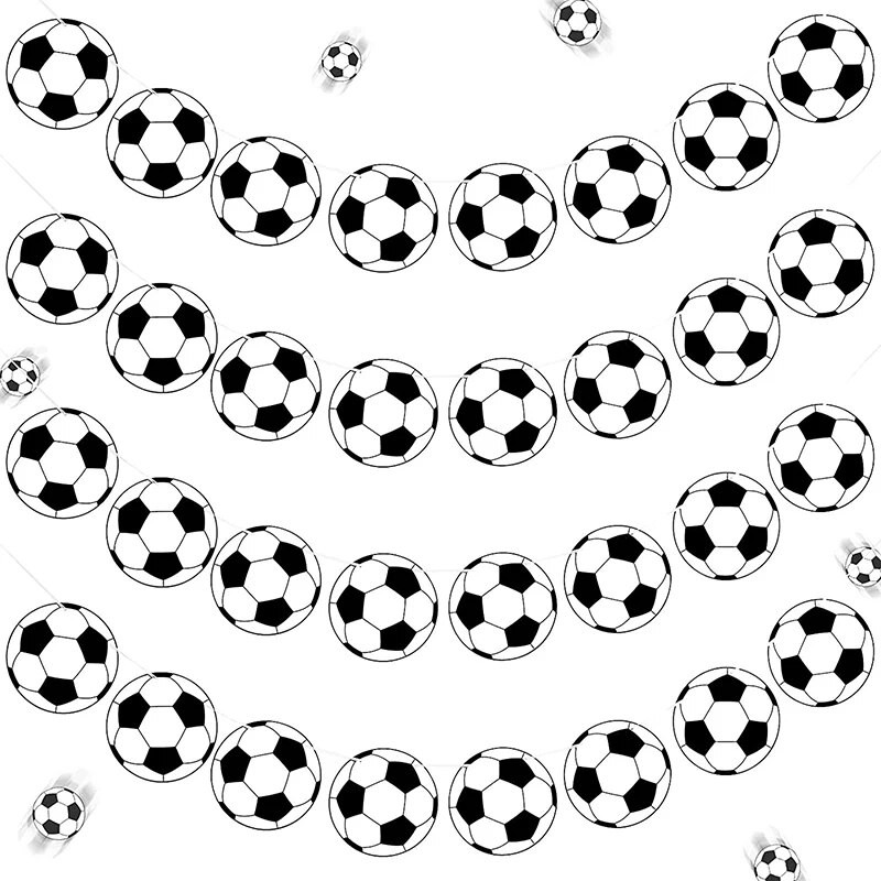 Su gimtadieniu Reklaminė vakarėlio puošmena Baby Shower Gimtadienis Photo Booth Futbolas Su gimtadieniu Girliandos vėliavėlės-2 stygos