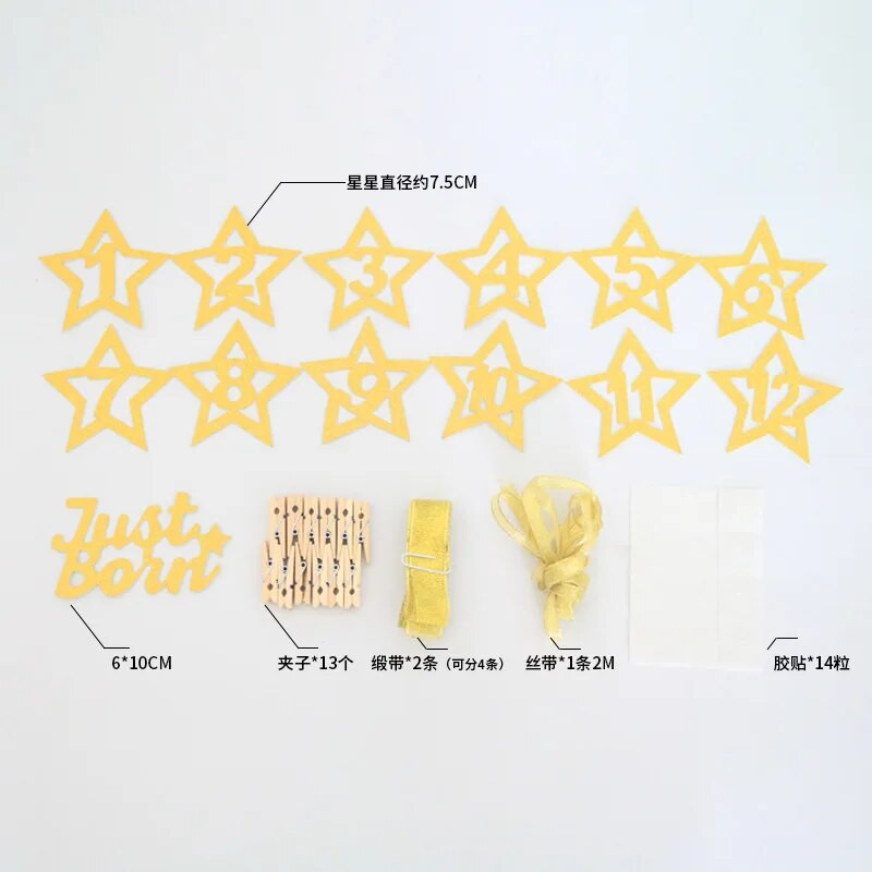 12 mēnešu foto rāmja reklāmkarogs Pirmās dzimšanas dienas ballītes rotājumi Bērniem 1. mazulis zēns, 1 gadu dzimšanas dienas piederumi