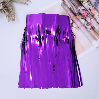 30 x 300 CM folijos kutais girliandos sruogelės Reklaminė ant sienos pakabinama pakraščio užuolaidos fono reklamjuostė, skirta vestuvių gimtadienio dekoravimui