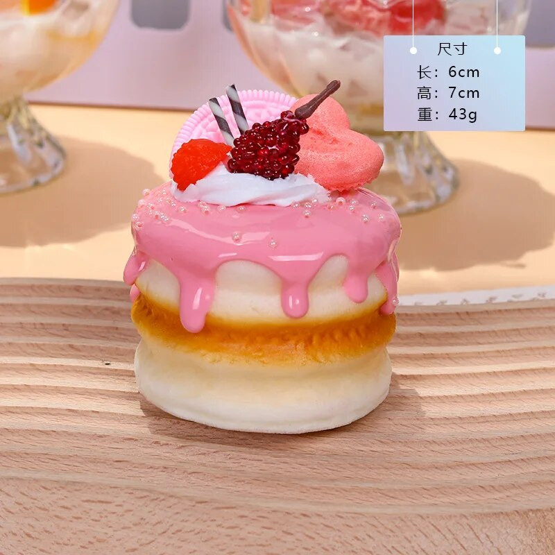 1 vnt dirbtinio pyrago deserto netikro maisto dekoravimo fotografija Profesionalios maisto imitacijos torto modelis arbatos stalo dekoravimas FCYY-042