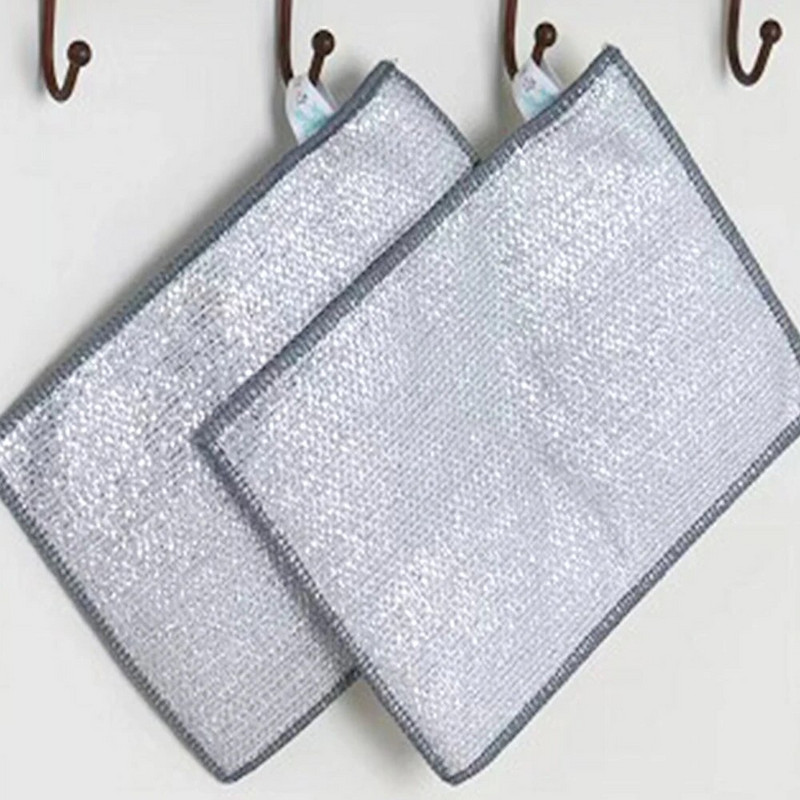 Nõudepesulapp rooste eemaldamine puhastuslapp Köök Magic Nõudepesurätik Metall Terastraat Puhastuskalts Mikrolaineahi Puhastus Tööriistad