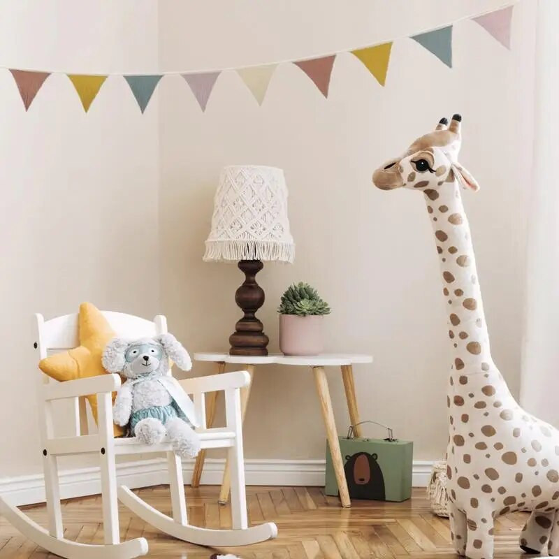 Vlajky s vlajkami z bavlnenej látky, trojuholníkové girlandy s vlajkami, umývateľné, pre detské izby, vlajky s vlajkami pre domácu záhradu a uličnú dekoráciu.