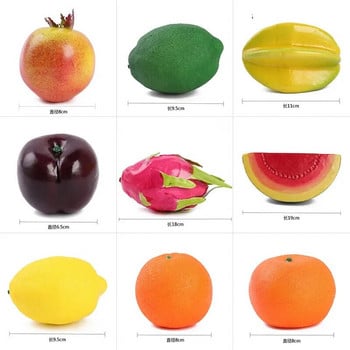 1 τεμ. Τεχνητό φρούτο ψεύτικο μήλο Προσομοίωση διακόσμησης σπιτιού Πορτοκαλί καρπούζι Στολίδι Craft Food Photography Props