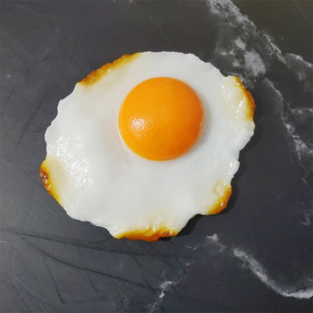 Симулация на яйце Фалшива храна Изкуствен модел на пържено яйце Прозорец Трик Декорация Кухня Фотография Подпори Сладка маса Домашен декор