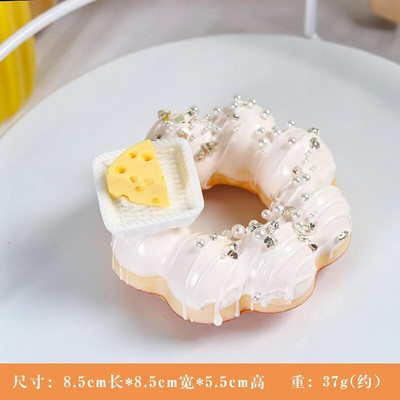 1 db mesterséges torta fánkos desszert hamis étel dekoráció fényképezés profi étel szimuláció tortamodell Tea asztaldísz FCYY-032