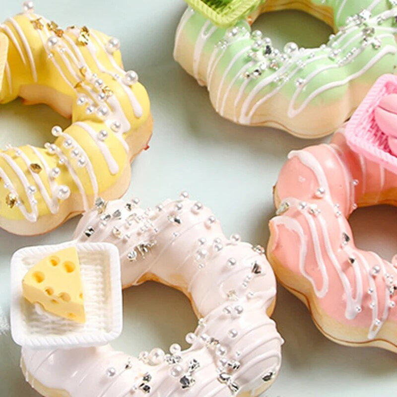 1 db mesterséges torta fánkos desszert hamis étel dekoráció fényképezés profi étel szimuláció tortamodell Tea asztaldísz FCYY-032