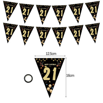 Χρόνια πολλά Banner Background Flag Birthday Bunting Pennant 18th Birthday Baby Shower Birthday Party Decoration Supplies
