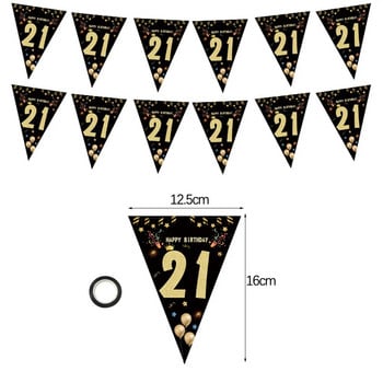 Честит рожден ден Банер Фон Флаг Birthday Bunting Penant 18th Birthday Baby Shower Birthday Party Decoration Supplies