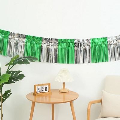 30 x 300 CM fooliumist narmad Garland metallist tinsel Streamers rippuvad bännerid paraadi hõljumiseks Sünnipäeva pulma jõulupeo sisustus
