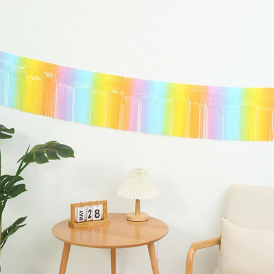 30 x 300 CM fooliumist narmad Garland metallist tinsel Streamers rippuvad bännerid paraadi hõljumiseks Sünnipäeva pulma jõulupeo sisustus