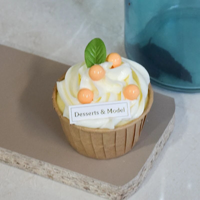 Lažna sladoledna torta Voćna torta Cupcake igračka, hrana za igru, potrepštine za vrtić, štapić za hladnjak, privjesak za ključeve