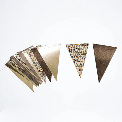 Buli témájú dekoráció Leopárdmintás kávépapír nyárs füzér Születésnapi Esküvői Party Nappali HálószobaBanner DIY Dekoráció