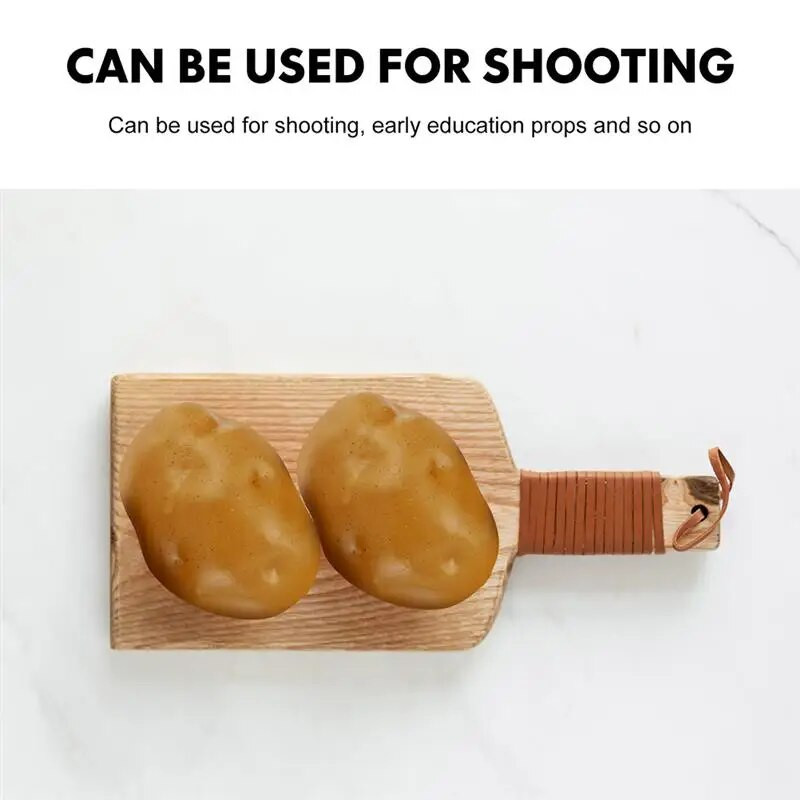 6 ks 9 cm simulačný model zemiakov z umelej peny, model zeleniny, kuchynské realistické fotografické rekvizity