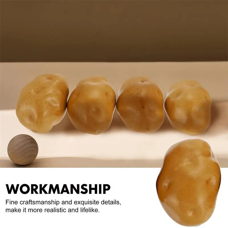6 ks 9 cm simulačný model zemiakov z umelej peny, model zeleniny, kuchynské realistické fotografické rekvizity