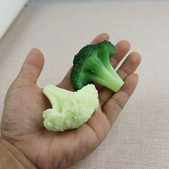 Изкуствени зеленчуци Карфиол Броколи Хранителен модел Малка проба Декоративни подпори Детски играчки домашен декор