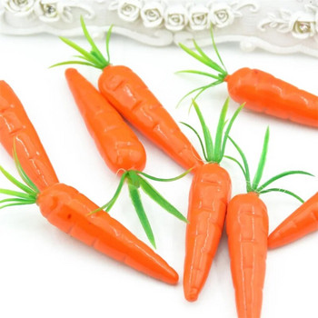 Евтини 30 броя Моркови Мини Изкуствена пластмасова пяна Моркови Плодове и зеленчуци Бери Сватба Коледна семейна украса за кухня