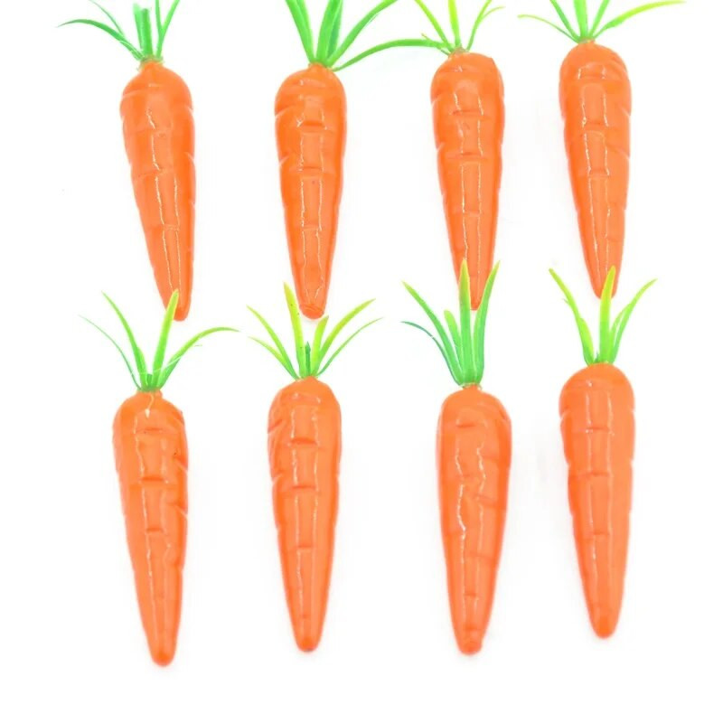 Jeftino 30 komada Mrkve Mini Umjetna plastična pjena Mrkva Voće i povrće Bobice Vjenčanje Božićni obiteljski ukrasi kuhinje