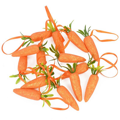 10 vnt velykinių morkų papuošalų, imituotų morkų kabančių pakabukų dekoravimas namams, pasidaryk pats, pavasario Velykų vakarėlio reikmenys Vaikų žaislas