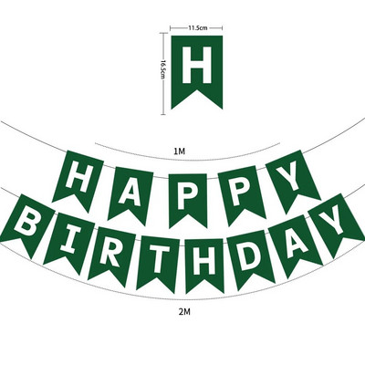 Naujas 1 rinkinys su gimtadieniu papuošimas Gimtadienio vakarėliui Girliandas Kūdikių dušo reikmenys Popieriniai reklamjuostės papuošimai Su gimtadieniu