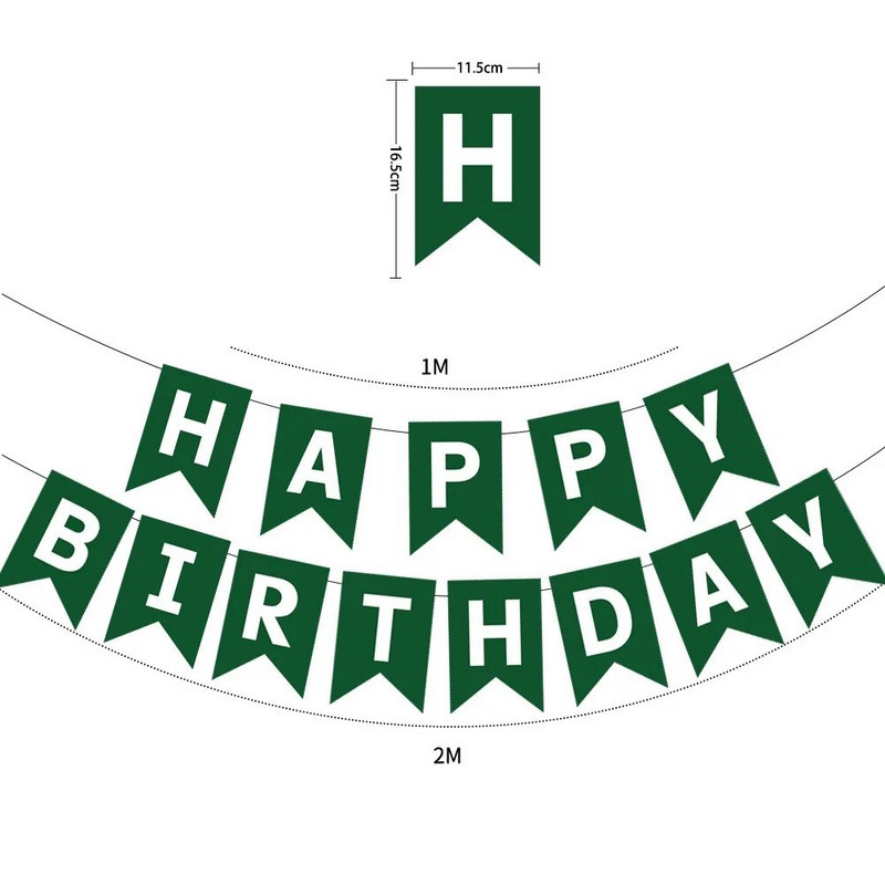 Naujas 1 rinkinys su gimtadieniu papuošimas Gimtadienio vakarėliui Girliandas Kūdikių dušo reikmenys Popieriniai reklamjuostės papuošimai Su gimtadieniu