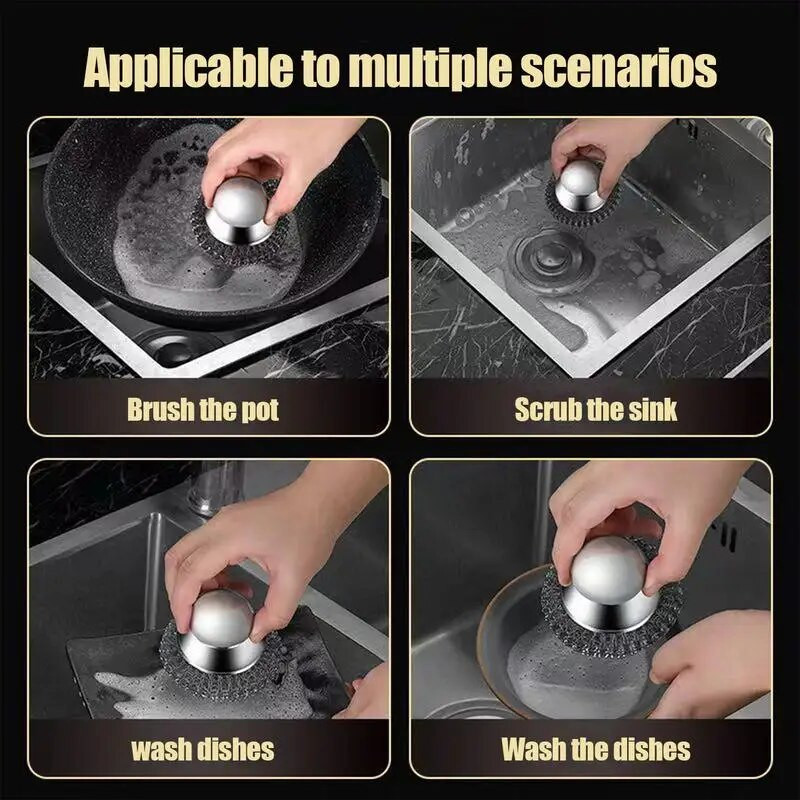 Terasest nõudepesumasin Mugav roostevabast terasest käepidemega köögihari hari pesuvedelik nõudehari seebipott riistad