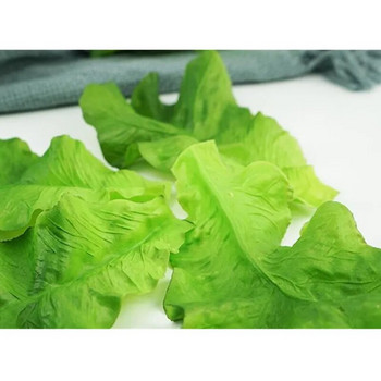 2 τμχ PVC Υλικό Προσομοίωση Πράσινα φύλλα μαρουλιού ψεύτικο μοντέλο λαχανικών προσποιούνται παιχνίδια κουζίνας τεχνητά τρόφιμα