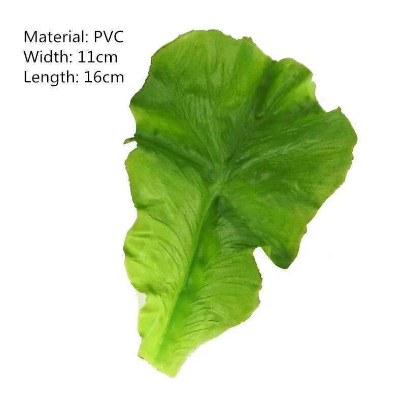 2 tk PVC materjali simulatsioonid rohelised salatilehed võltsitud juurviljamudel Teesklemine, mängimine Köögimänguasjad Kunstlikud toidud