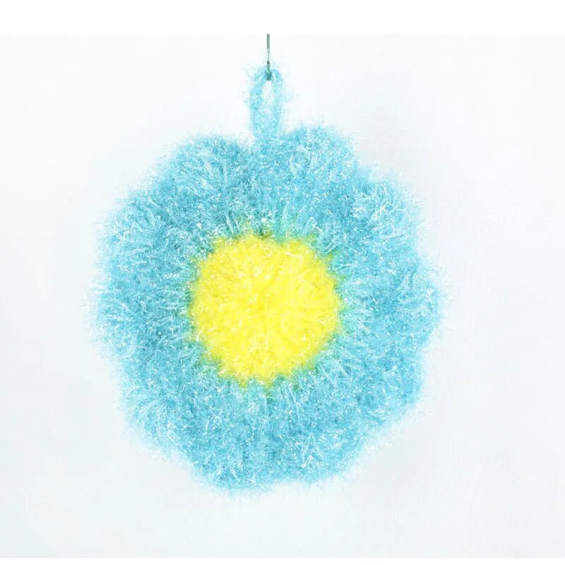 2 tk akrüülist mittenakkuva õliga nõudepesurätikud lillega nõudepesupall Käsitsi valmistatud paksendatud kööginõude kausi puhastusvahendid