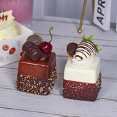 Epres gyümölcstorta modell szimuláció étel hamis snack kenyér dekoráció desszert epres gyümölcstorta modell szimuláció élelmiszer hamisítvány