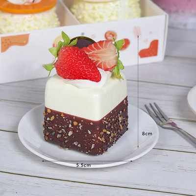 Epres gyümölcstorta modell szimuláció étel hamis snack kenyér dekoráció desszert epres gyümölcstorta modell szimuláció élelmiszer hamisítvány