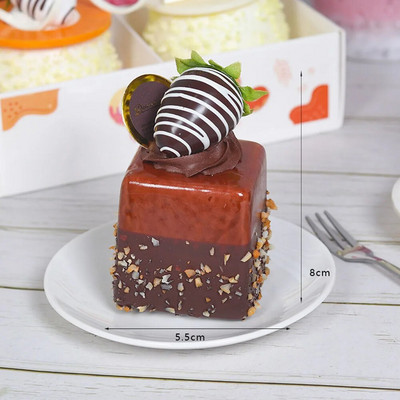 Epres gyümölcstorta modell szimuláció étel hamis snack kenyér dekoráció desszert epres gyümölcstorta modell szimuláció élelmiszer hamisítvány